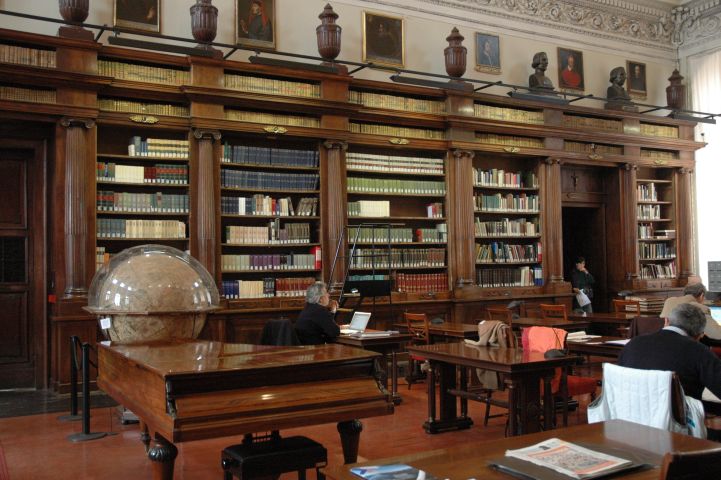 De bibliotheek in het Palazzo Nuovo