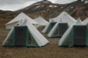 Kamperen bij de hut van Landmannalaugar