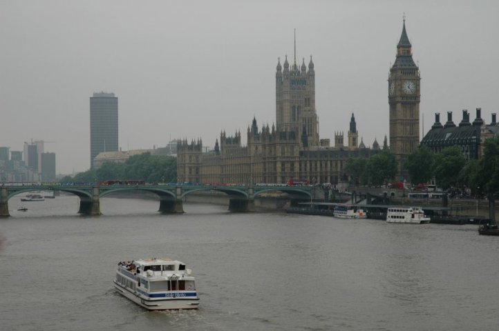Thames met Big Ben en Westminster Abbay