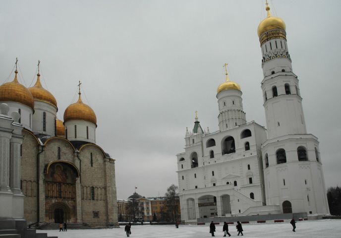 Tussen de kathedralen op het Kremlin