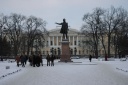 Standbeeld van Pushkin op het Plein der Kunsten